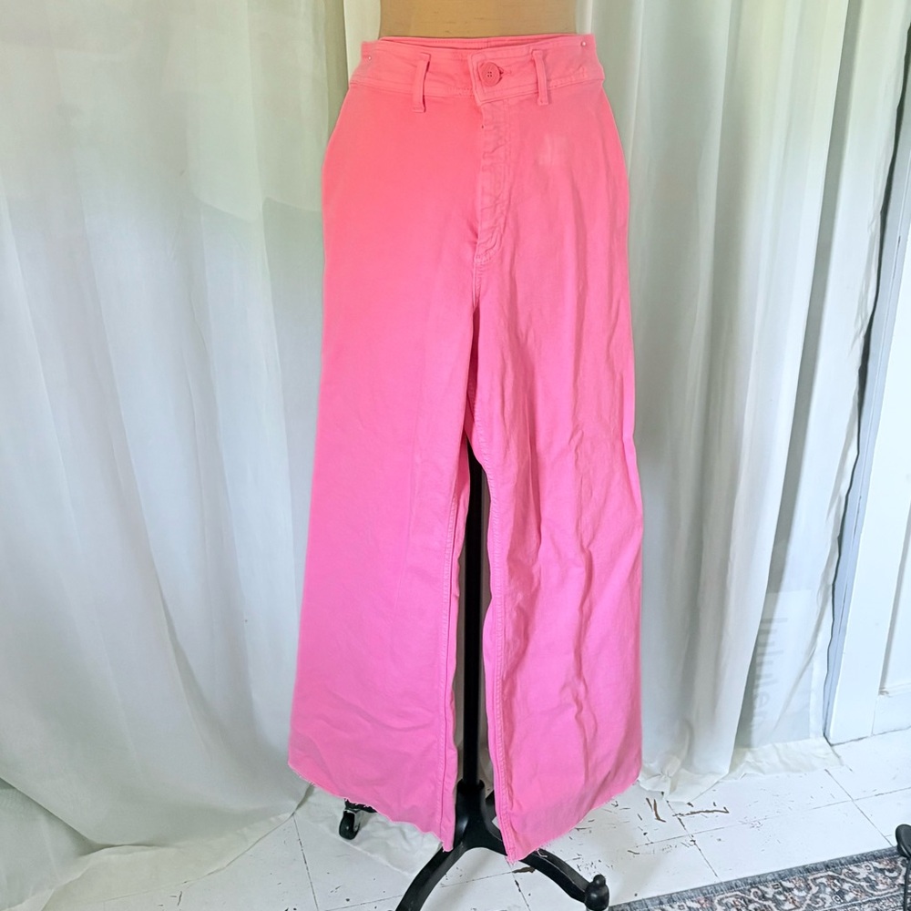 Zara Pink Flare & Wide Leg Jeans